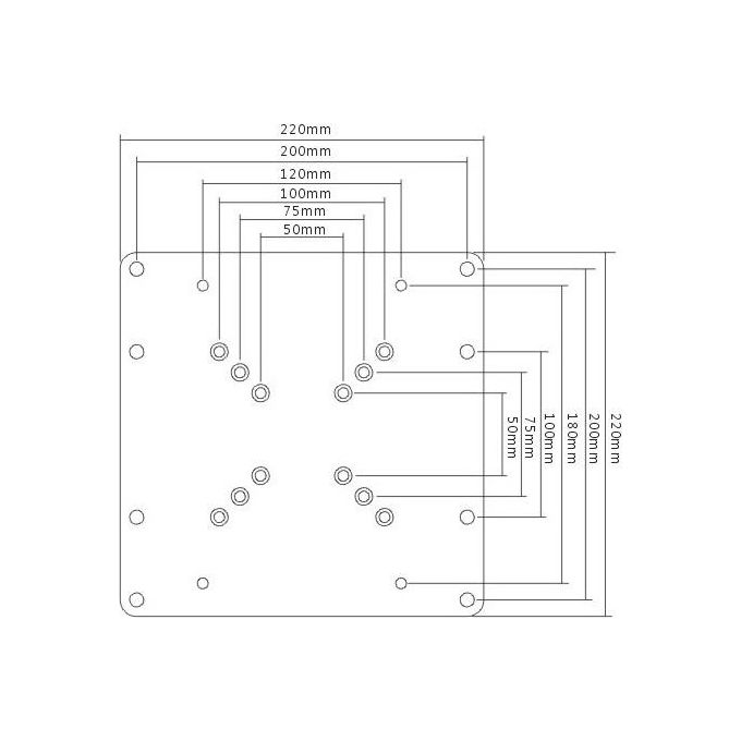 Nuova Video Suono Adattatore da Vesa 75x75 e 100x100 a Vesa 200x100 e 200x200
