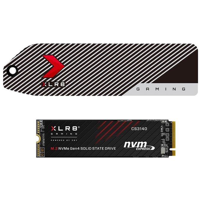 PNY XLR8 PS5 SSD Cover with Integrated Heatsink + SSD CS3140 M.2 GEN4 1TB Gaming Kit Progettato per adattarsi a PS5