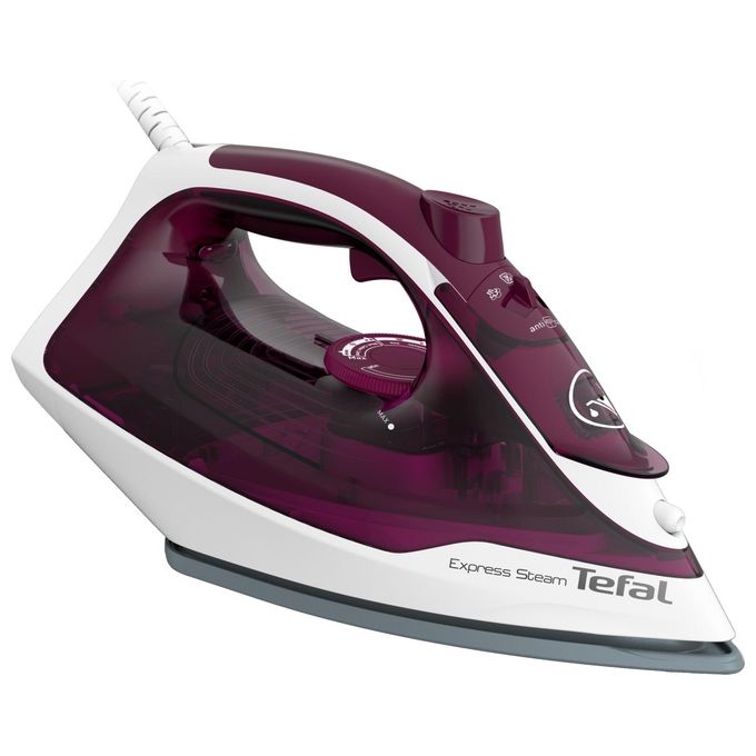 Tefal Express Steam FV2835E0 Ferro da Stiro a Vapore Piastra Cerilium 2400W Porpora-Bianco