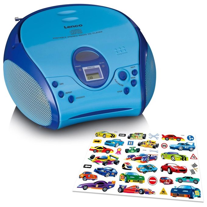 Lenco SCD-24kids Radio Portatile con Lettore CD Blu