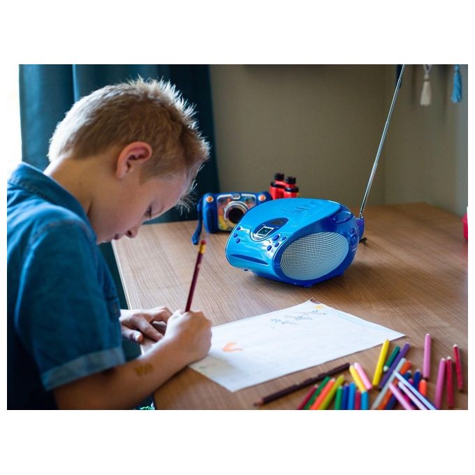 Lenco SCD-24kids Radio Portatile con Lettore CD Blu