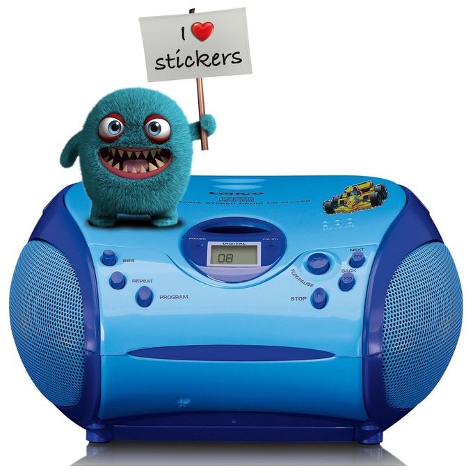 Lenco SCD-24kids Radio Portatile con Lettore CD Blu