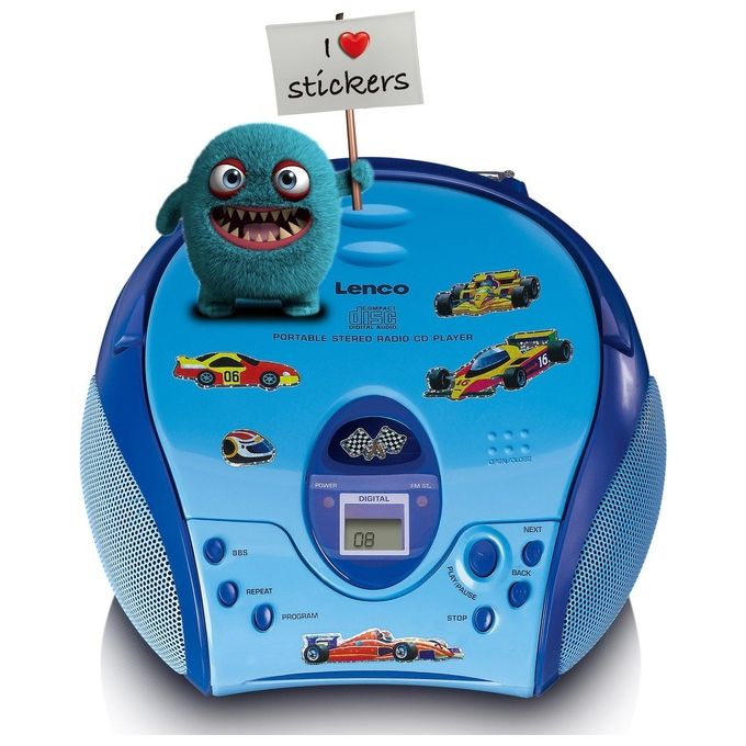 Lenco SCD-24kids Radio Portatile con Lettore CD Blu