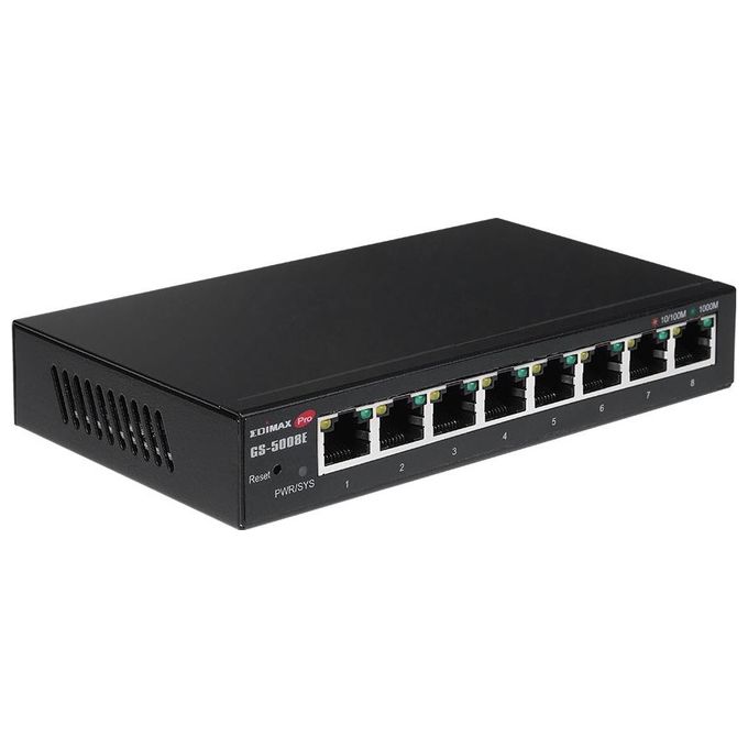 Edimax GS-5008E Switch di Rete Gigabit Ethernet 10-100-1000 Nero