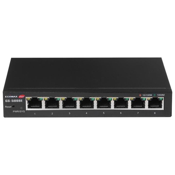 Edimax GS-5008E Switch di Rete Gigabit Ethernet 10-100-1000 Nero