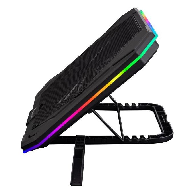 SureFire Bora X1 Gaming Laptop Cooling Pad Raffreddatore per laptop fino a 17 pollici velocita' ventilatore regolabile piu' potenza illuminazione RGB