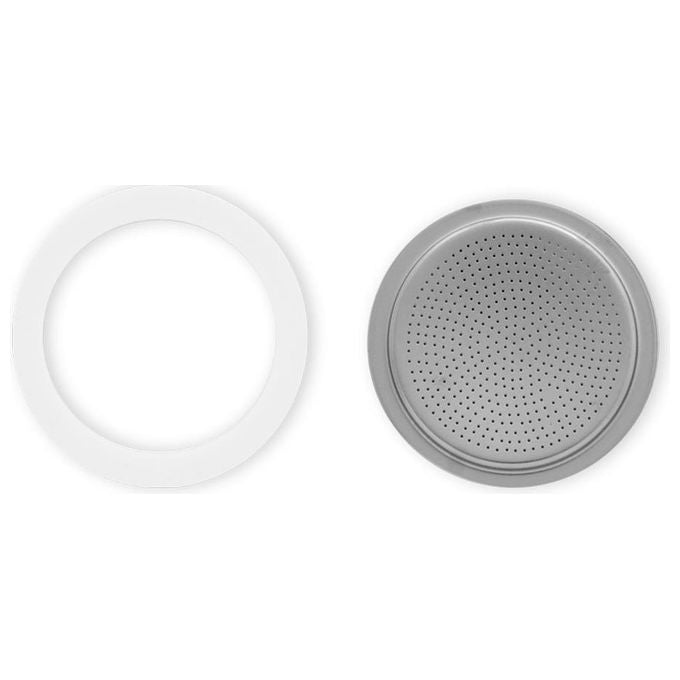 Bialetti 0800030 Ricambi Include 1 Guarnizione e 1 Piastrina Compatibili con Bialetti La Mokina e Moka 1 Tazza