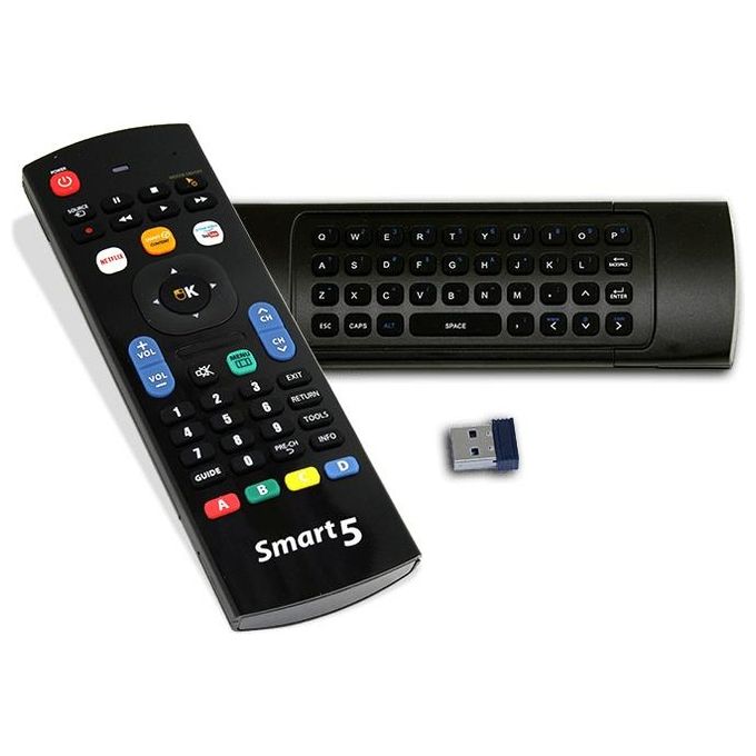 G.b.s. Elettronica Telecomando Smart 5 Universale Tastiera Qwerty e Air Mouse Universale