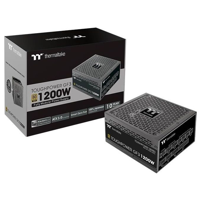Thermaltake Toughpower GF3 Alimentatore per Computer 1200W 24-Pin ATX Nero