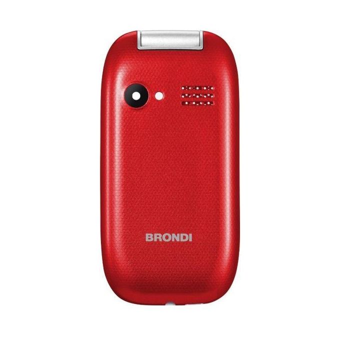 Brondi Window Telefono Cellulare con Apertura a Conchiglia e Flip Attivo Dual Sim 1.77'' Rosso