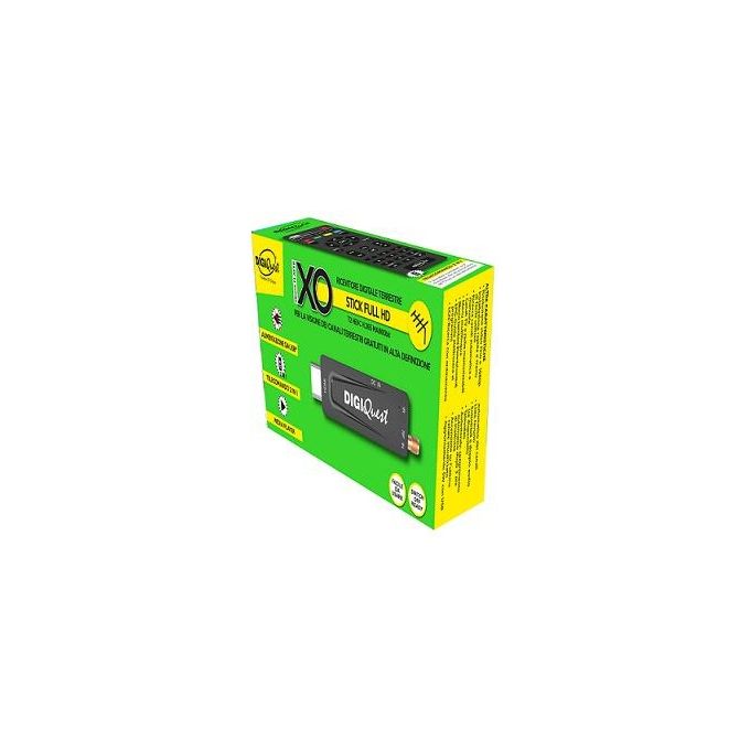 Digiquest Decoder Digitale Terrestre XO Stick DVB-T2 Nero