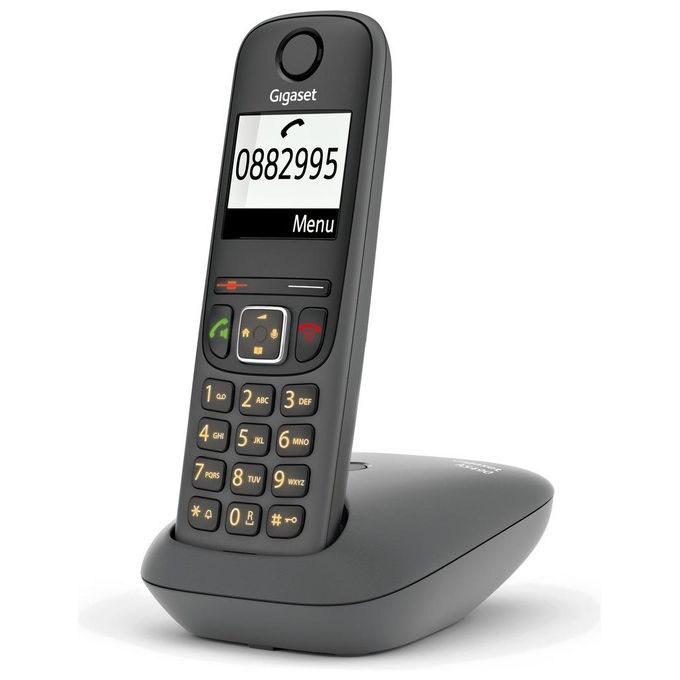 Gigaset AS490 Cordless Display 2'' Vivavoce Rubrica Nero