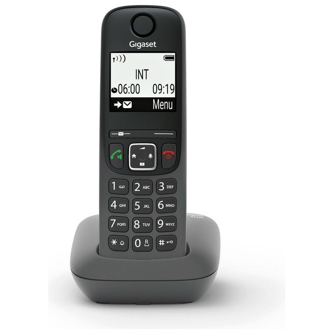 Gigaset AS490 Cordless Display 2'' Vivavoce Rubrica Nero
