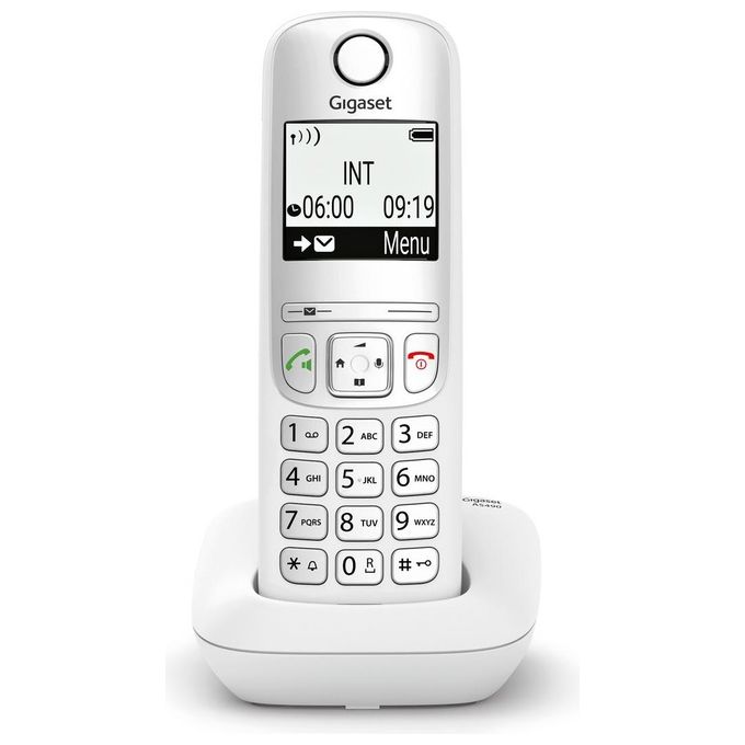 Gigaset AS490 Cordless Display 2'' Vivavoce Rubrica Nero