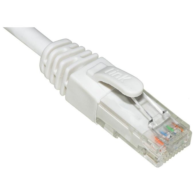 Link Cavo di Rete Categoria 6a Non Schermato Utp Awg24 Bianco Halogenfree 15mt