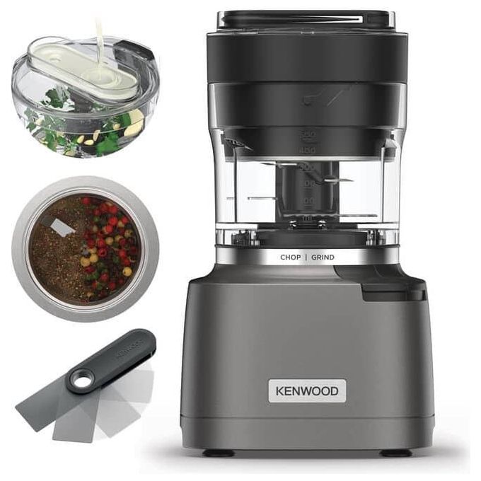 Kenwood CHP80.000SI Duo Prep Tritatutto e Macinino 2 in 1 800 W 4 Lame Seghettate in Acciaio Inox colore Argento