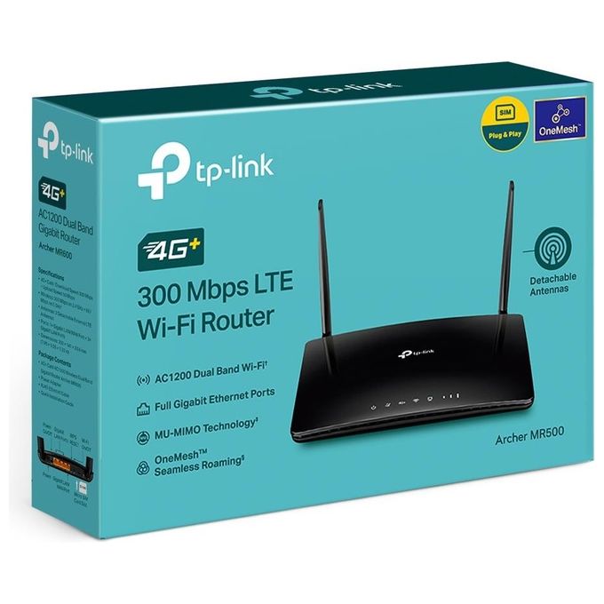 TP-Link Archer MR500 Router Wireless Gigabit Ethernet Dual-Band 2.4 GHz-5 GHz 4G Nero