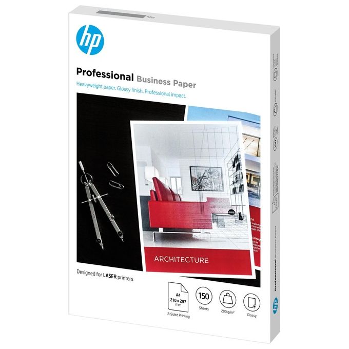 HP 7MV83A Carta Inkjet A4 Lucida Bianco