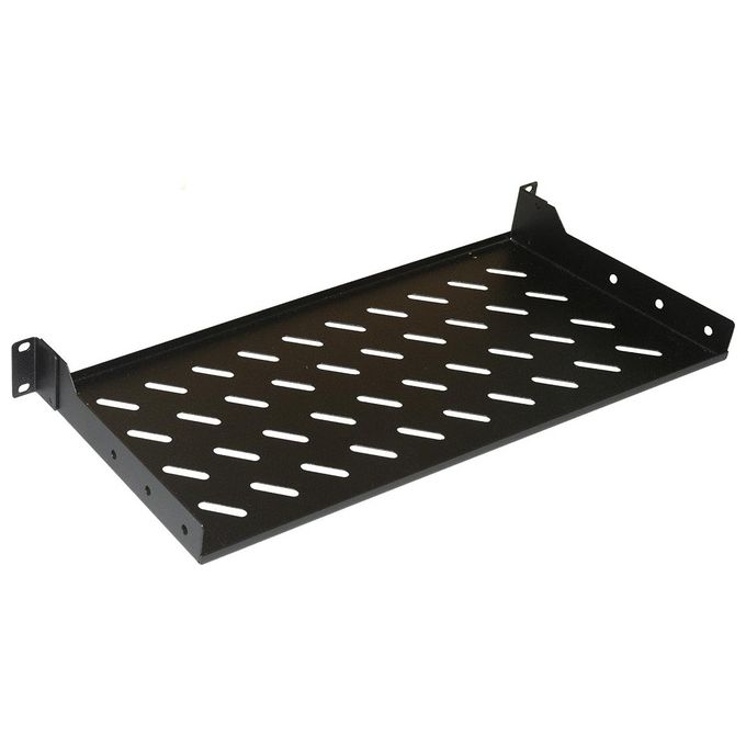 Link Ripiano per Armadio 19'' 1 Unita' Profondita' 200mm 2 Attacchi Frontali Nero
