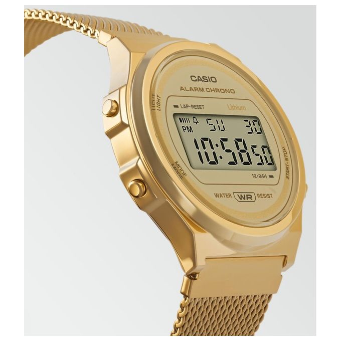 Casio orologio digitale unisex vintage A171WEMG-9AEF oro resina acciaio 36 mm 3 bar
