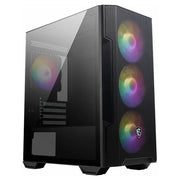MSI MAG FORGE M100R Mini-Tower PC Case - Vetro temperato, Micro-ATX Mini-ITX, pannello frontale Mesh, 4 ventole ARGB (120mm) con controller Hub, filtro antipolvere magnetico, porta USB 3.2 Gen1 Type-A