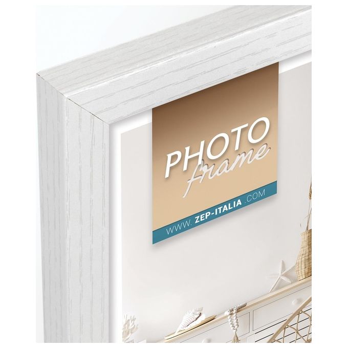 Zep Cornice Portafoto Vivan 6 Bianco 13x18cm in Legno
