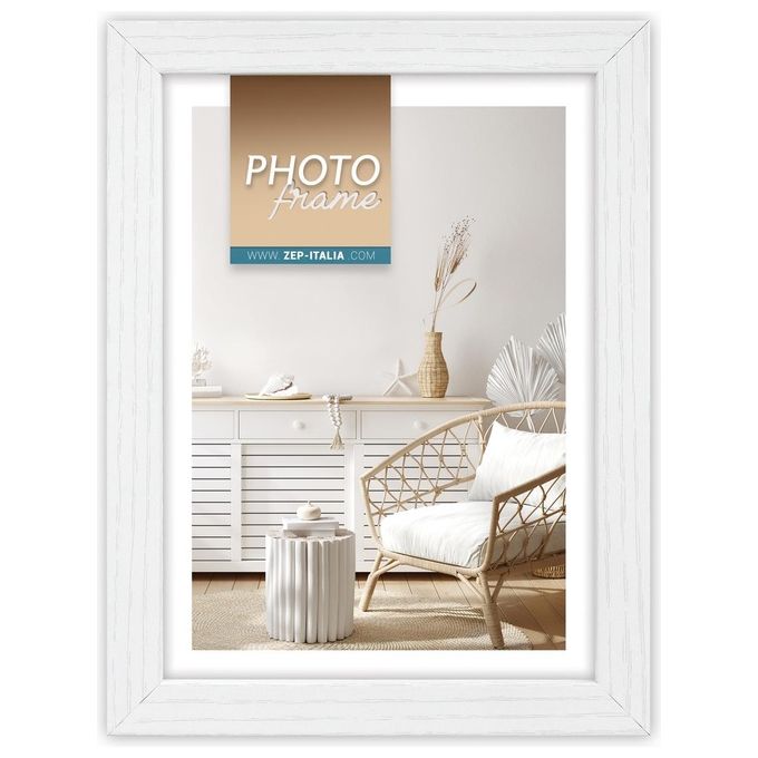 Zep Cornice Portafoto Vivan 6 Bianco 13x18cm in Legno
