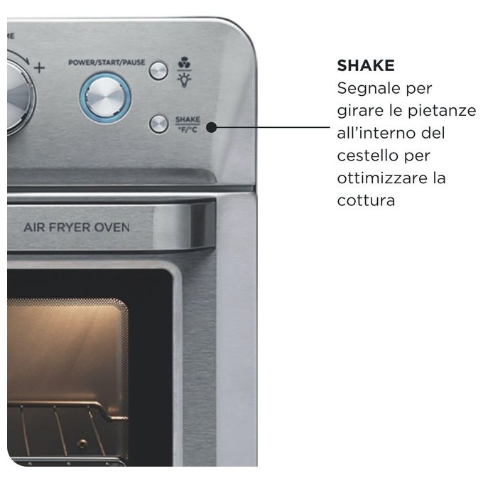 Ariete 4629 Friggitrice ad Aria e Forno 25 Litri 1700W 15 Funzioni di Cottura Silver