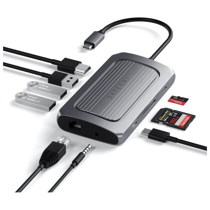Satechi Adattatore Usb4 Multiport 8k Space Gray