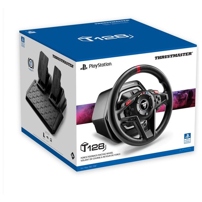 Thrustmaster T128 Volante con Pedali per Ps5-Ps4-PC