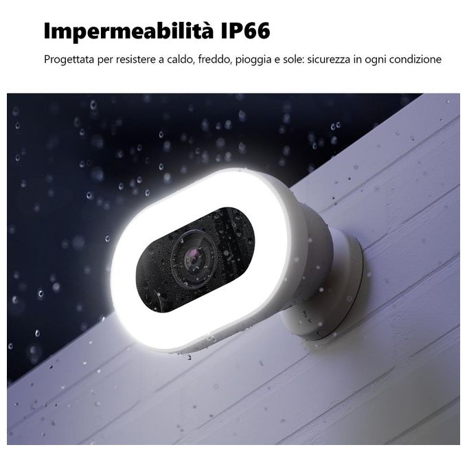 Imou Knight - Un mondo colorato, anche di notte - Rilevamento persone - 4K - 8Mp - Rilevamento AI di persone-veicoli-animali - H.265 - Visione notturna a colori smart - Copertura a 360° - Comunicazione bidirezionale - IP66 resistente alle intemperie - Far