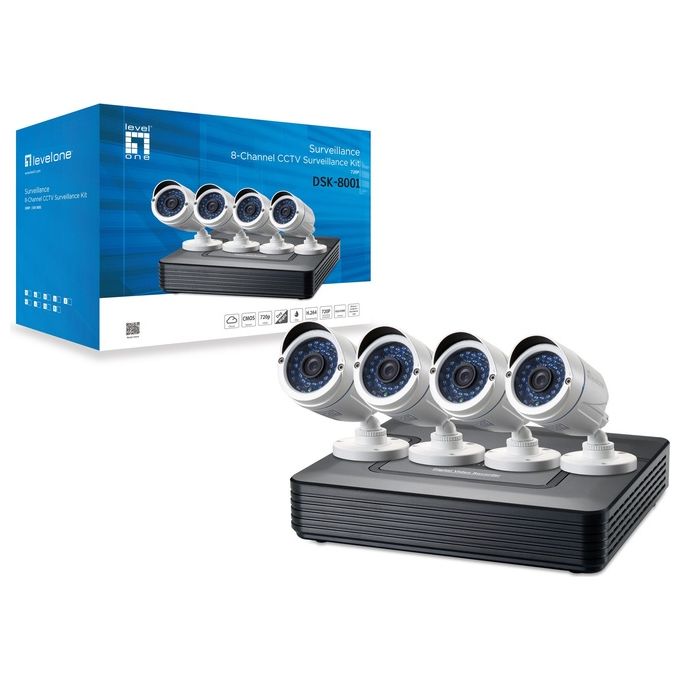 LevelOne DSK-8001 Kit di Videosorveglianza Cablato 8 Canali