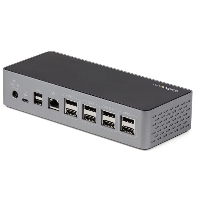 Startech.com Docking Station Usb C Quad Monitor Displayport-Hdmi 4k 60hz Dock Usb-C Multi Hdmi-Dp Power Delivery 100W