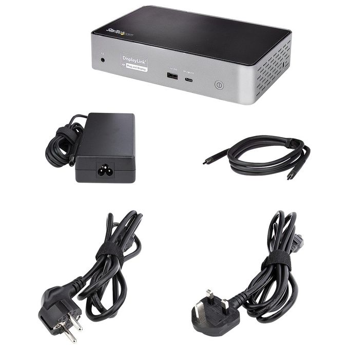 Startech.com Docking Station Usb C Quad Monitor Displayport-Hdmi 4k 60hz Dock Usb-C Multi Hdmi-Dp Power Delivery 100W
