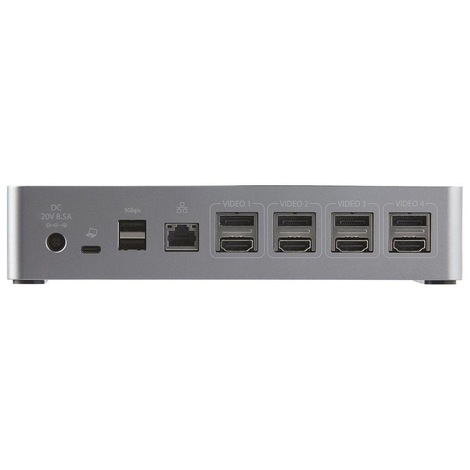 Startech.com Docking Station Usb C Quad Monitor Displayport-Hdmi 4k 60hz Dock Usb-C Multi Hdmi-Dp Power Delivery 100W