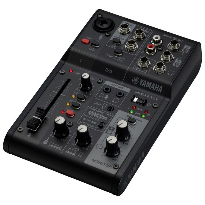 Yamaha AG03MK2 Mixer a 3 Canali per Streaming Live