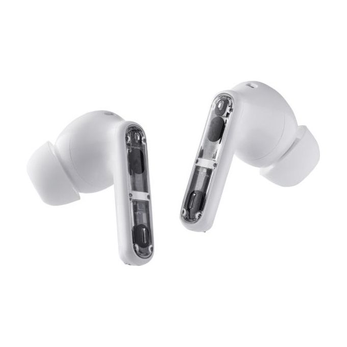 Intenso Buds Plus Cuffie TWS True Wireless T312AE con Cancellazione Attiva del Rumore ENC Bluetooth e fino a 25 Ore di Riproduzione Musicale Bianco