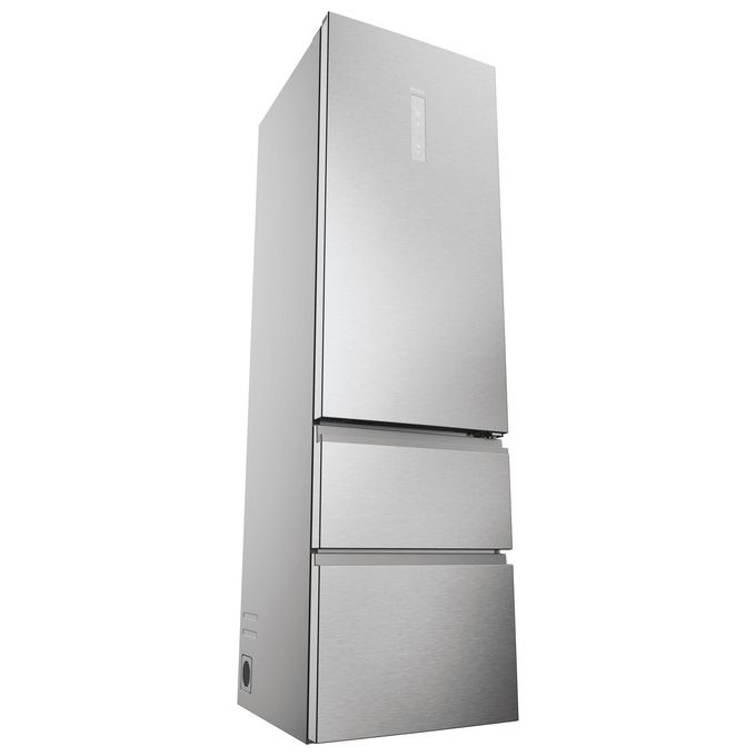 Haier HTW5620DNMG Frigorifero combinato 3D 60 Serie 5 Libera installazione 414 litri 3 porte No Frost Luce Led Classe D Silver