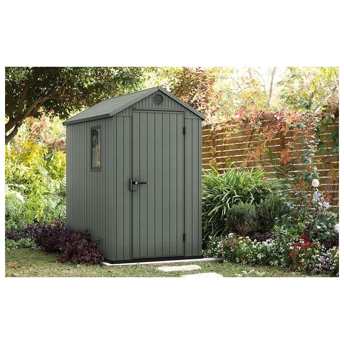 Keter Casetta da Giardino Darwin 4x6 Verde 184x126x205 cm