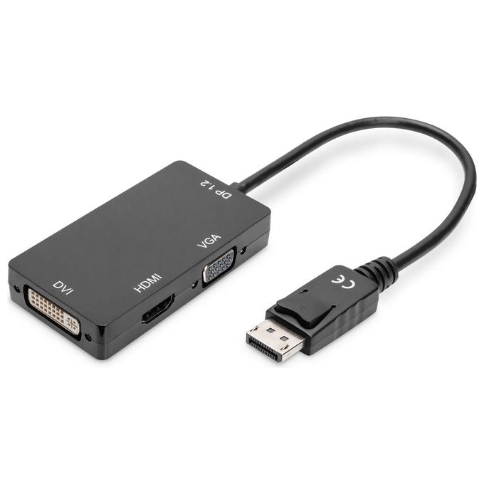 Digitus Adattatore Video 3 in 1 Connettore Dp Maschio a Hdmi + Dvi + Vga