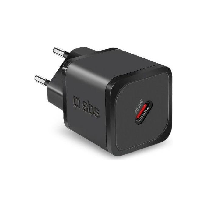 Sbs Mini Wall Charger 30W Caricabatterie 1xUSB-C GaN Power Delivery