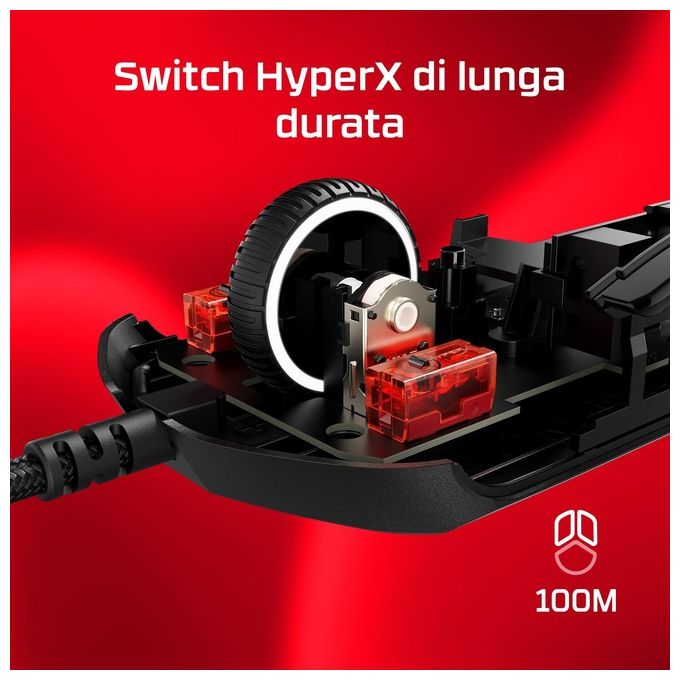 HP HyperX Pulsefire Haste 2 Mouse da Gaming Nero