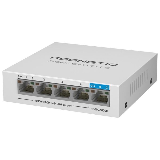Keenetic Switch PoE 5 Switch 1 Porta 1gbps  4 Porte 1 gbps Poe