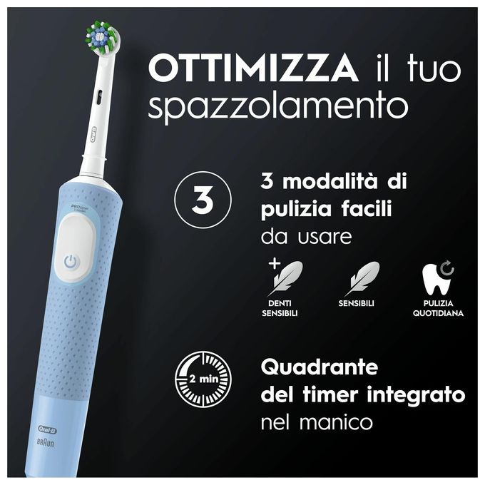 Braun Oral-B Spazzolino Elettrico Vitality Pro Duo Gift Edition Azzurro e Nero