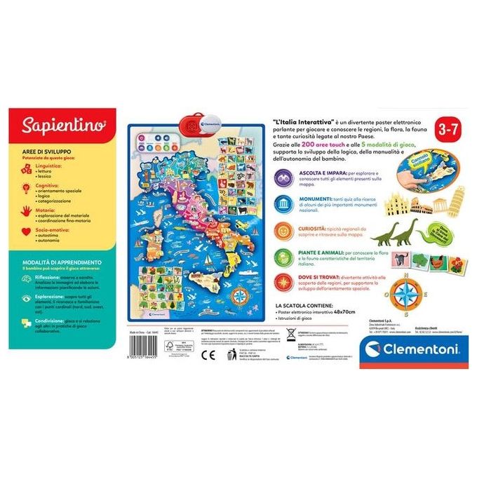 Clementoni Sapientino Mappa Italia Interattiva