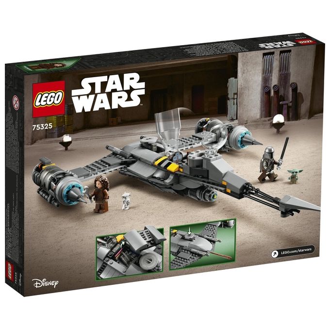 LEGO Star Wars 75325 Starfighter N-1 del Mandaloriano, Personaggi Peli Motto, Droide BD e Baby Yoda, Giocattolo Costruibile