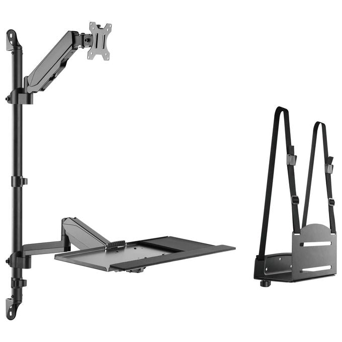 Equip 650170 Workstation per Monitor Singolo da 17''-32'' Montaggio a Parete