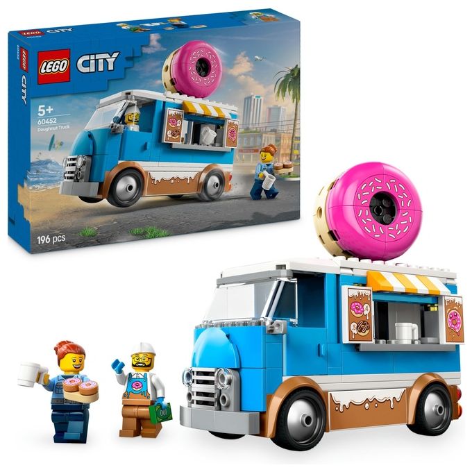 LEGO Furgone Ciambelle 60452 Gioco da Costruzione City Great Vehicles Divertimento Assembla Realistico ed Educativo per Bambini