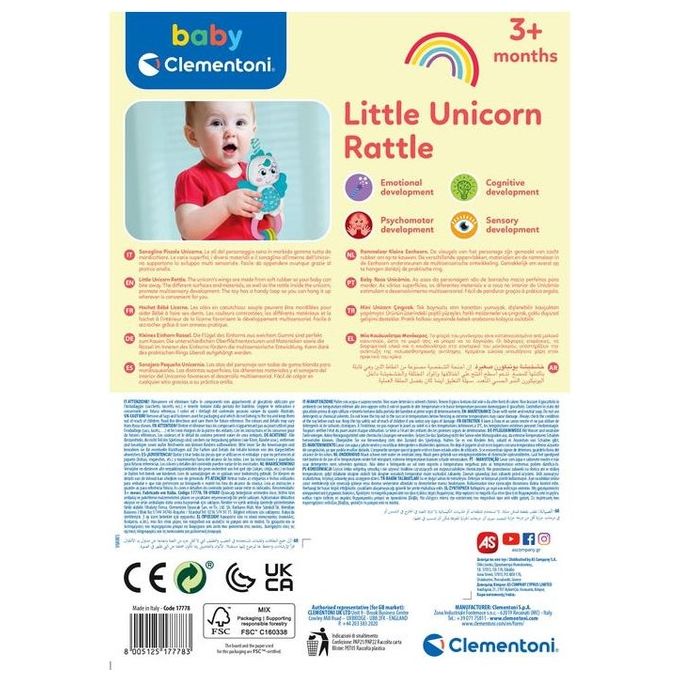 Clementoni Rattles Teething Unicorn