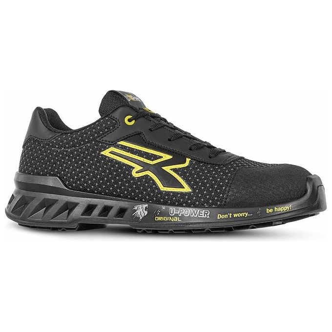 U-Power Rv20014-39 Scarpe Antinfortunistiche Leggere con Puntale Airtoe Aluminium Matt S3 Src Ci Esd Giallo-Nere Numero 39